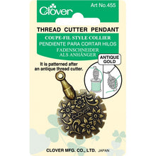 Load image into Gallery viewer, Clover - Thread Cutter Pendant (Antique Gold)