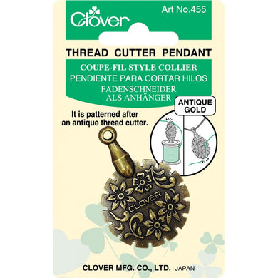 Clover - Thread Cutter Pendant (Antique Gold)