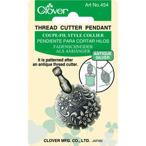 Clover - Thread Cutter Pendant (Antique Silver)