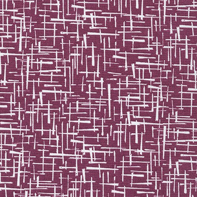 Violet Craft Modern Classics, Hatch in Plum, per half-yard