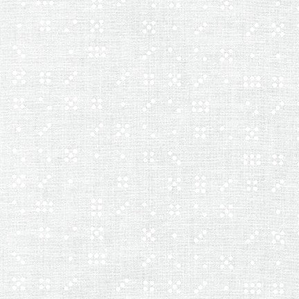 Violet Craft Modern Classics, Domino Dice in White, per half-yard