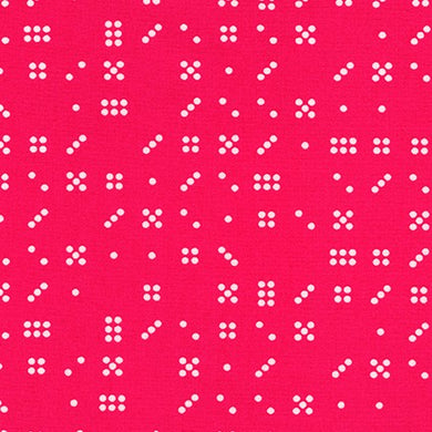 *Closeout Sale* Violet Craft Modern Classics, Domino Dice in Watermelon, per half-yard