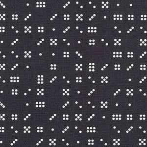 Violet Craft Modern Classics, Domino Dice in Gotham Grey, per half-yard