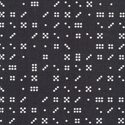 Violet Craft Modern Classics, Domino Dice in Gotham Grey, per half-yard