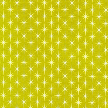 Violet Craft Modern Classics, Stars in Peapod, per half-yard