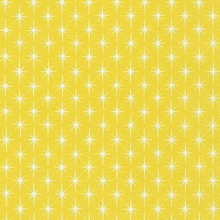 Violet Craft Modern Classics, Stars in Banana Pepper, per half-yard