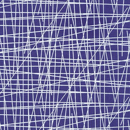 Violet Craft Modern Classics, Lines in Periwinkle, per half-yard
