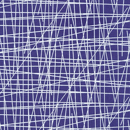 Violet Craft Modern Classics, Lines in Periwinkle, per half-yard