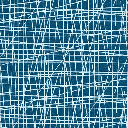 Violet Craft Modern Classics, Lines in Mediterranean, per half-yard