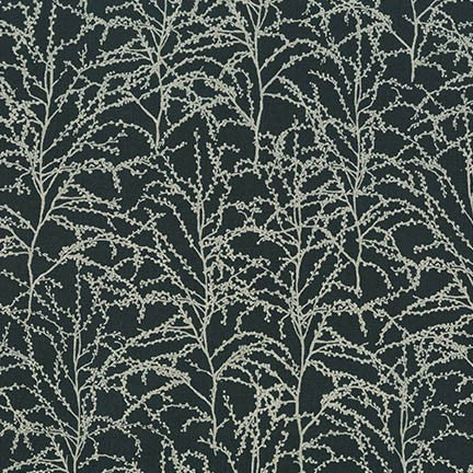 Winter Shimmer, Pine Branches, per half-yard (with Metallic Accents)