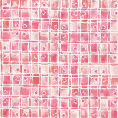 Wishwell Cheery Blossom, Squares Bubble Gum, per half-yard