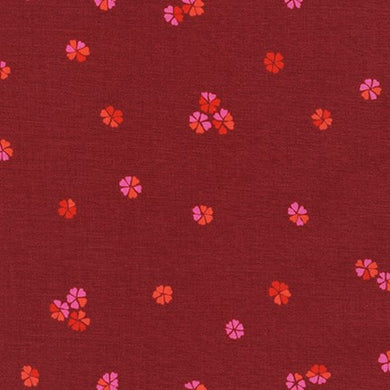 Wishwell Cheery Blossom, Petite Flowers Lipstick, per half-yard