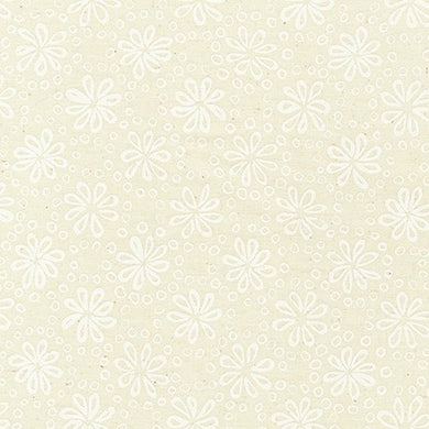 Wishwell Cheery Blossom, Flowers Natural, per half-yard