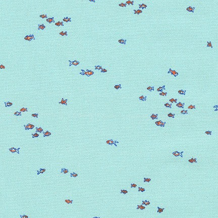 *Closeout Sale* Wishwell Petit, Fish in Water, per half-yard